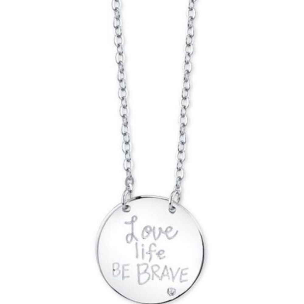 Unwritten Sterling Necklace Love Life Be Brave